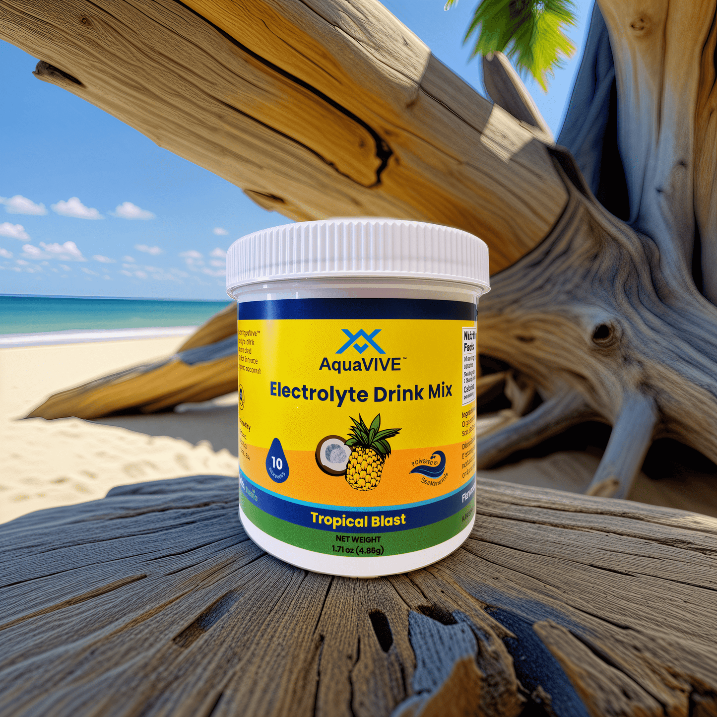 Electrolyte Drink Mix, Tropical Blast 10 serving Jar