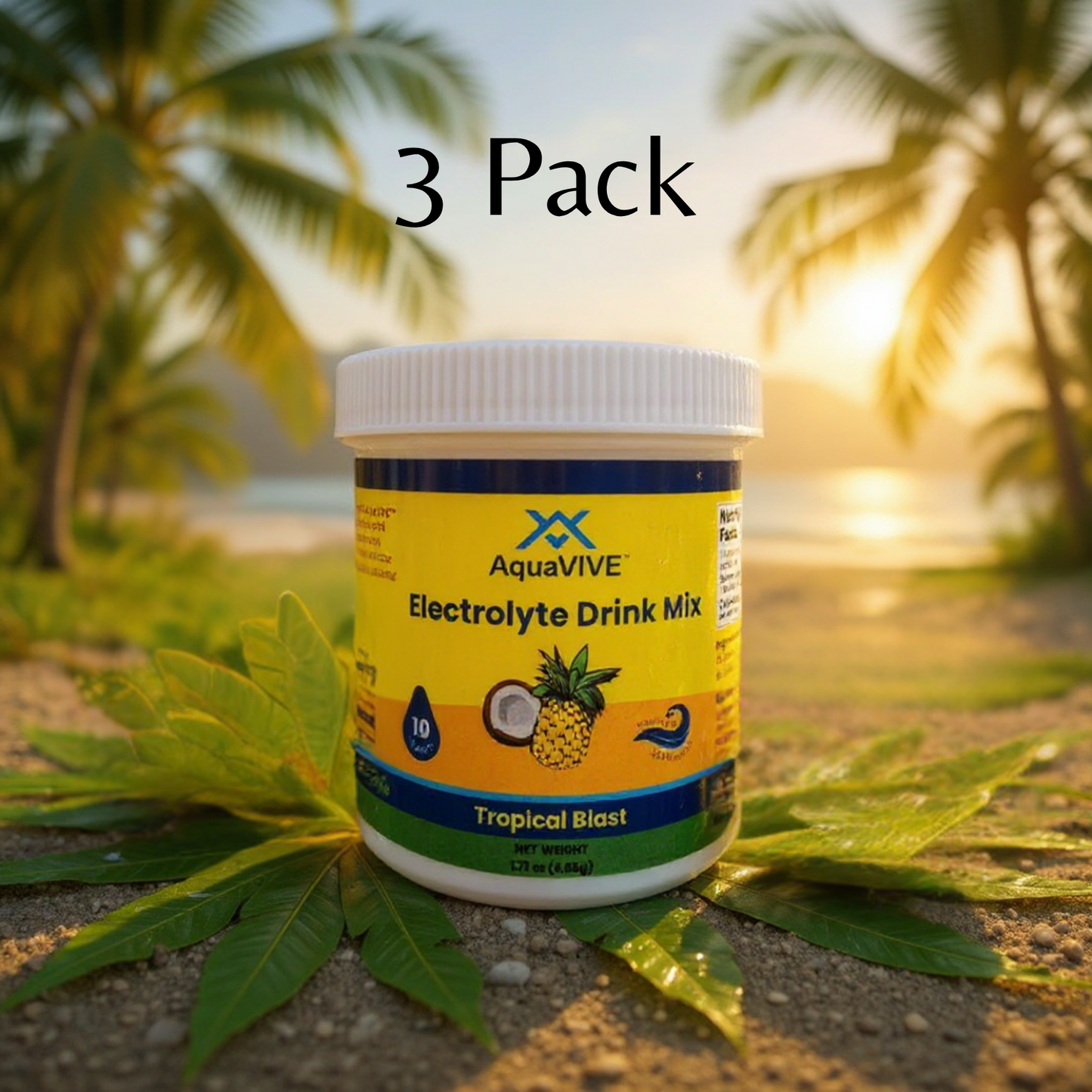 Electrolyte Drink Mix, Tropical Blast 10 serving Jar